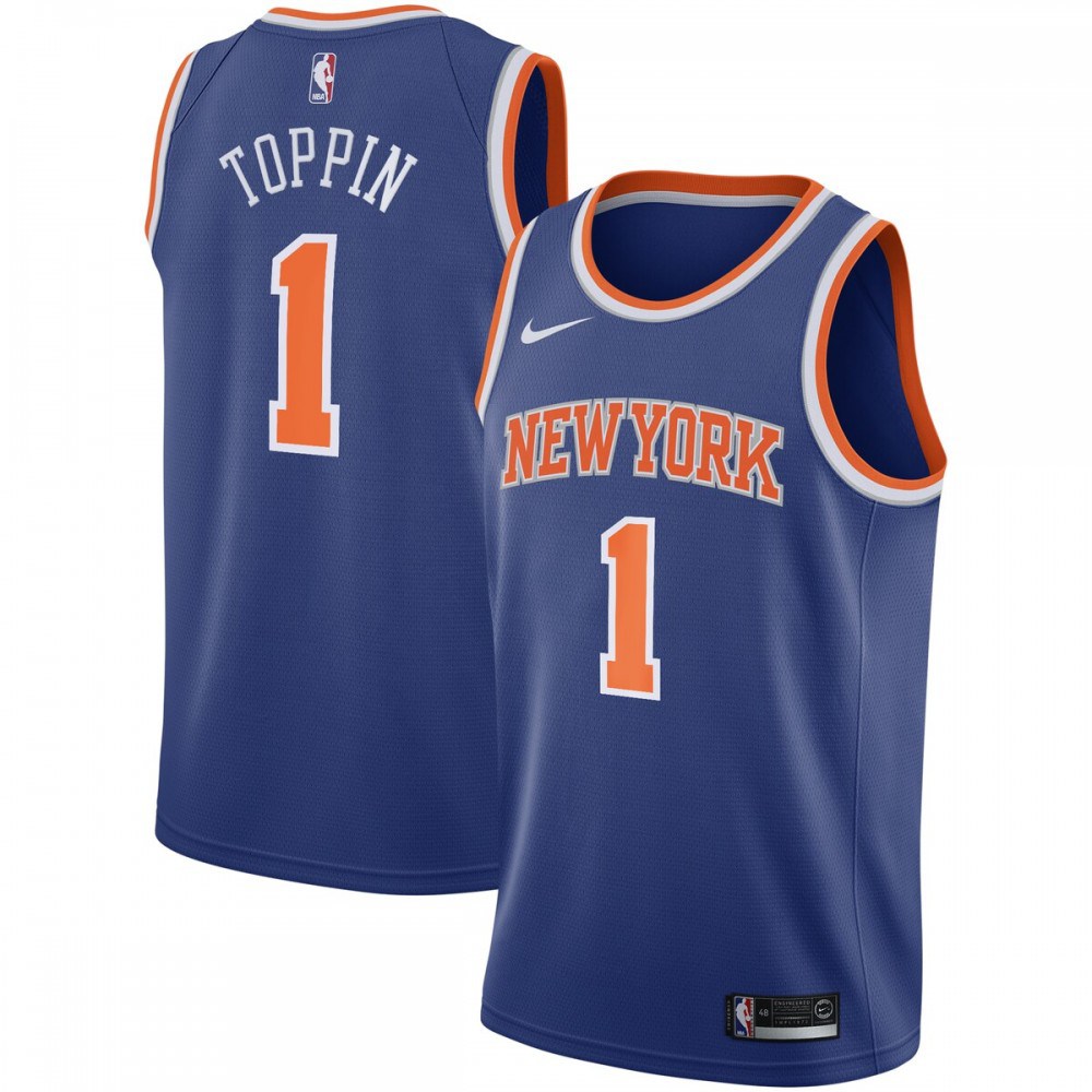 Obi Toppin New York Knicks 2020 NBA Draft First Round Pick Swingman Jersey Royal - Icon Edition-Pro Kit Vault | Brand New 26/27 Sports Jerseys